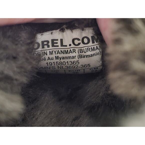 Sorel Go Coffee Run Slippers Womens Size 5 Suede Faux Fur Fuzzy Comfort - Picture 9 of 12